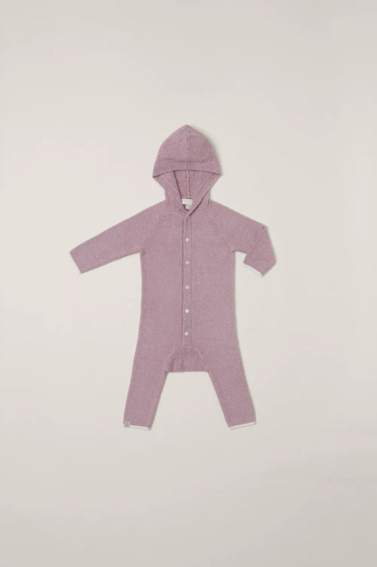 Barefoot Dreams Teaberry/Pearl Hooded Onesie