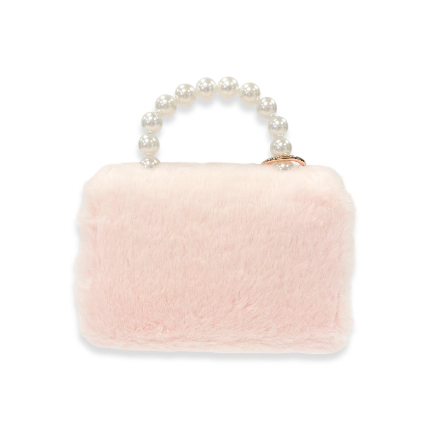 Pink Furry Charm Purse