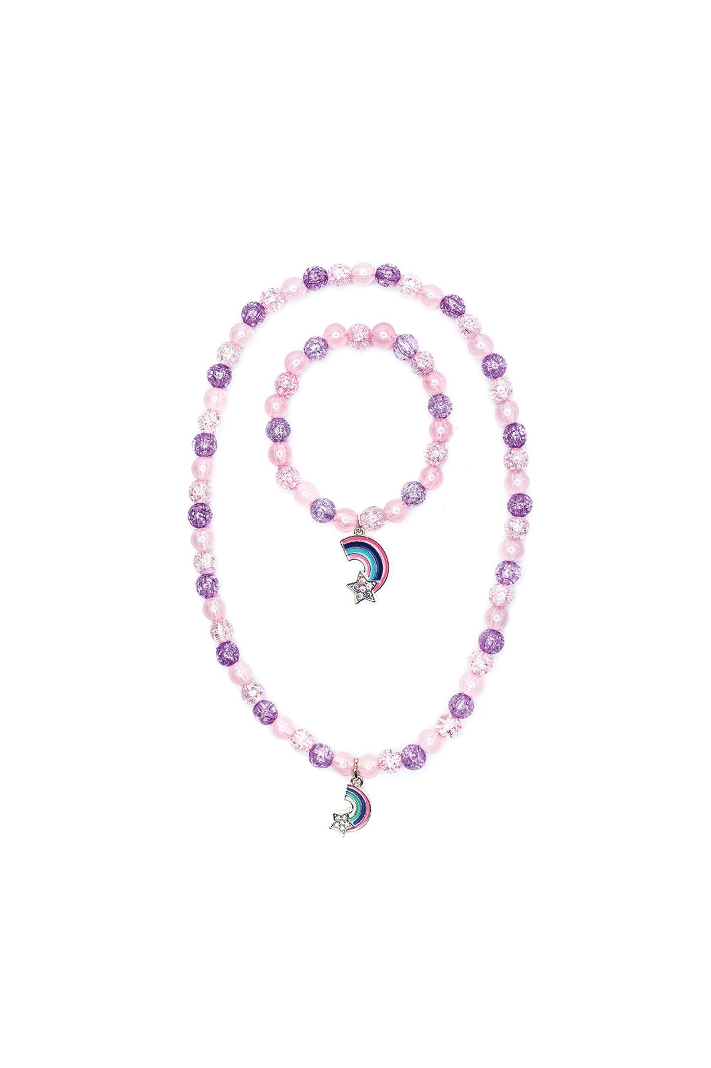 Rainbow Necklace & Bracelet Set