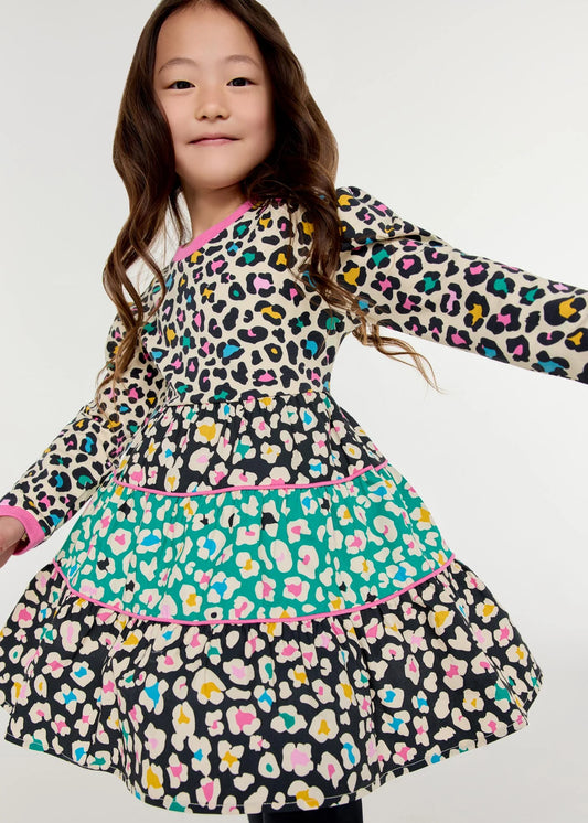 Rainbow Leopard City Kitty Dress