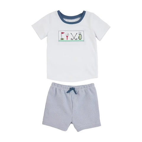 Smocked Golf Short Set