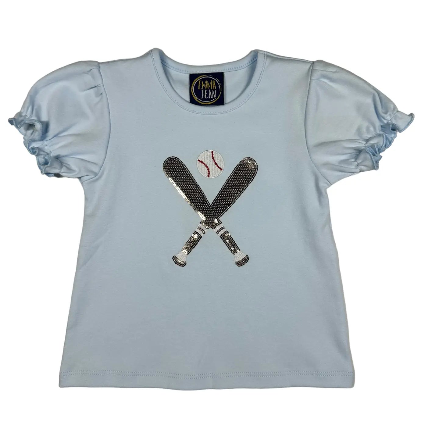 Baseball Applique Girls Ss Shirt