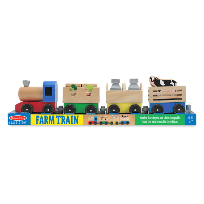 Wooden Farm Train Set