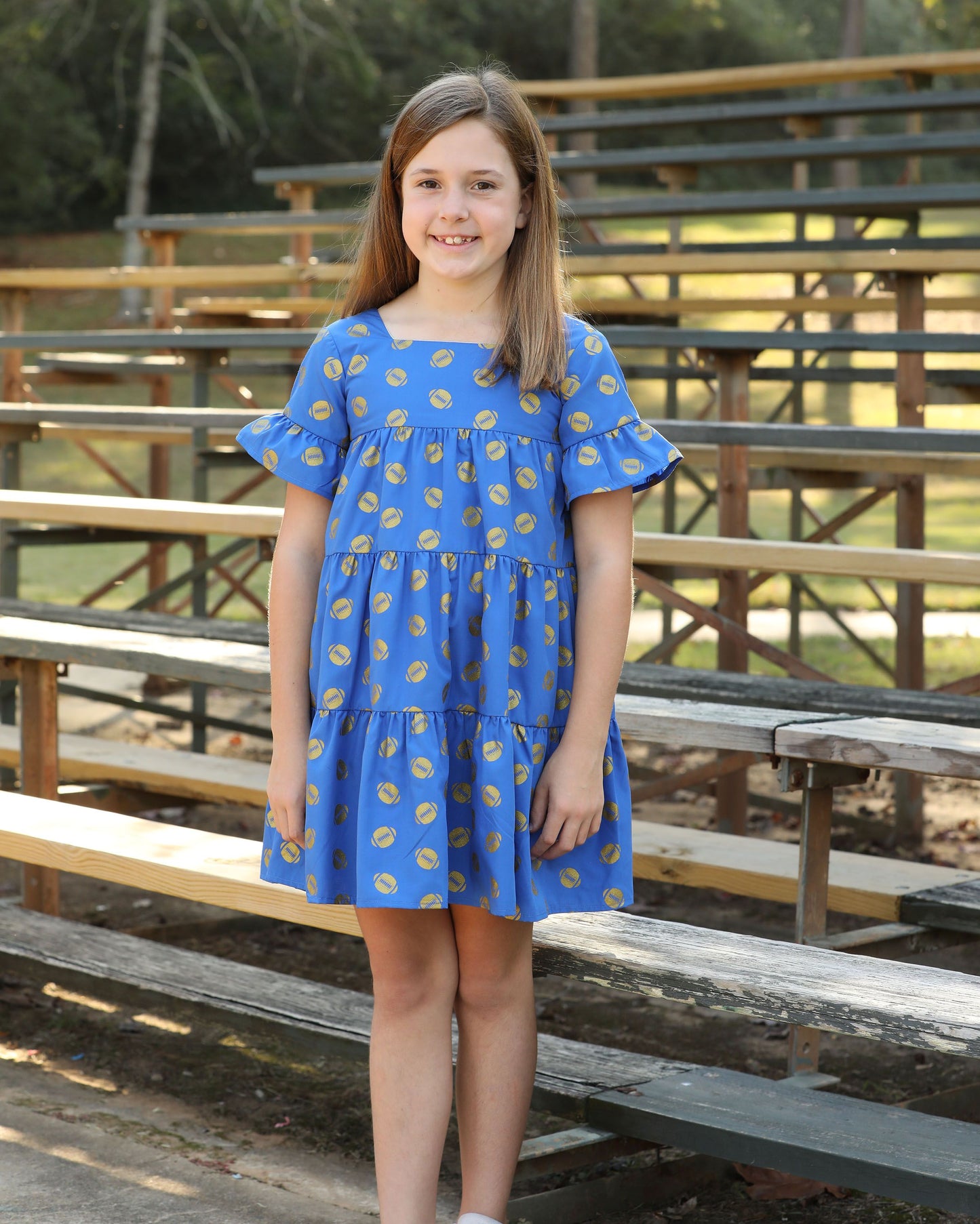 Blue Game Day Tier Dress