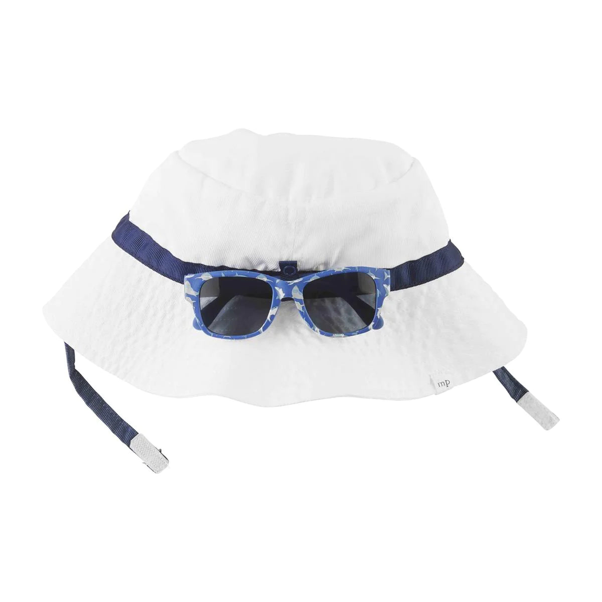 White Sun Hat & Sunglasses