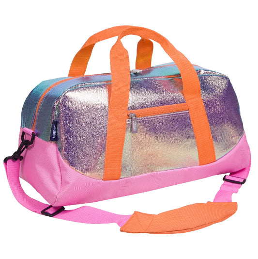 Orange Shimmer Overnighter Duffle Bag