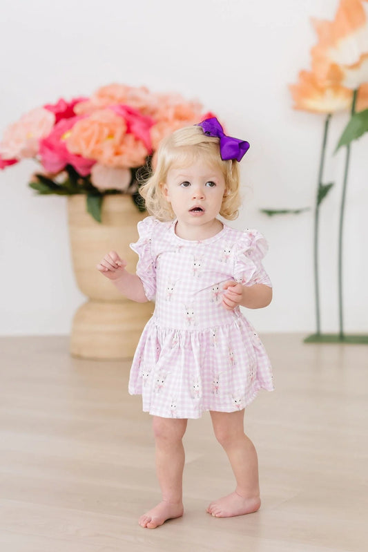 Baby Bunnies Twirl Bodysuit Dress
