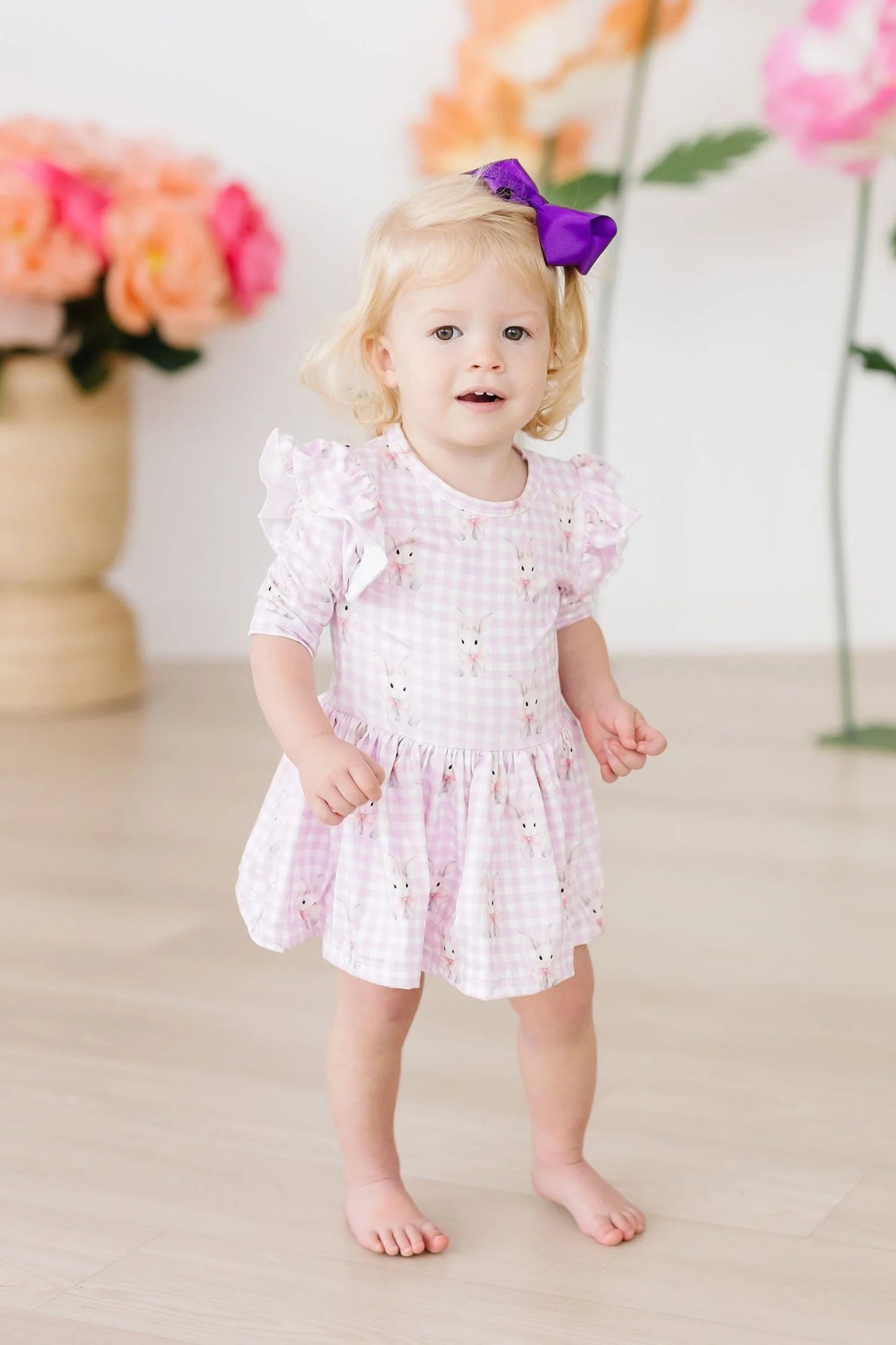 Baby Bunnies Twirl Bodysuit Dress