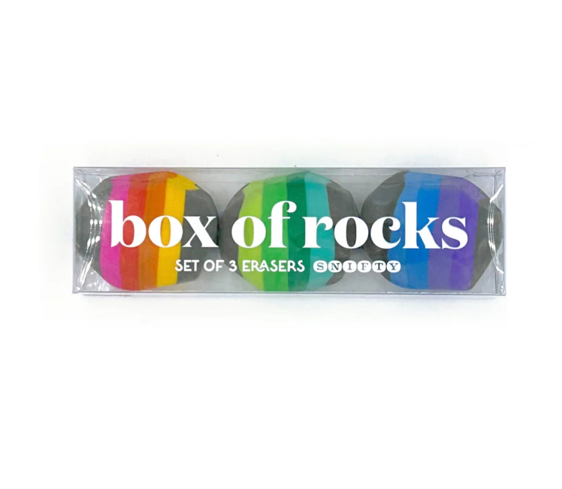 Box of 3 Rock Erasers