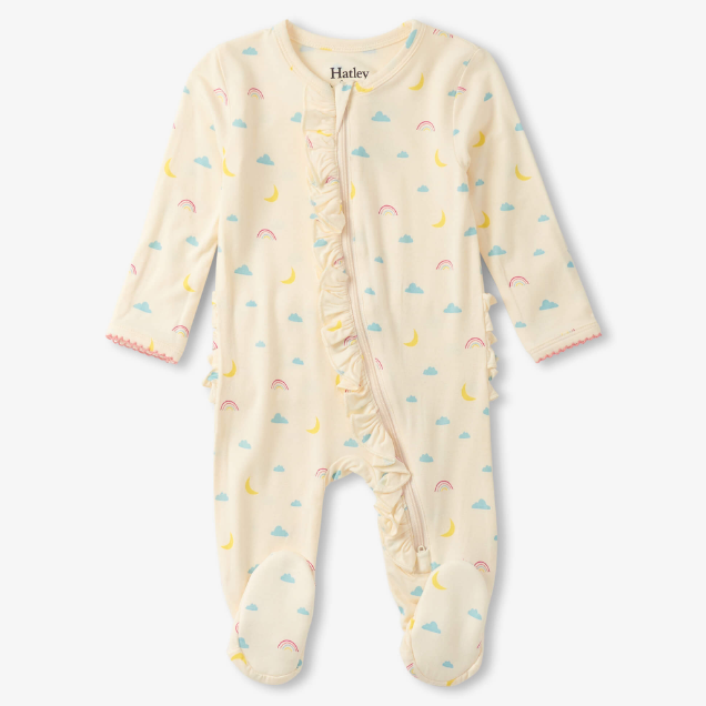 Lucky Charm Ruffle Bum Bamboo Coverall