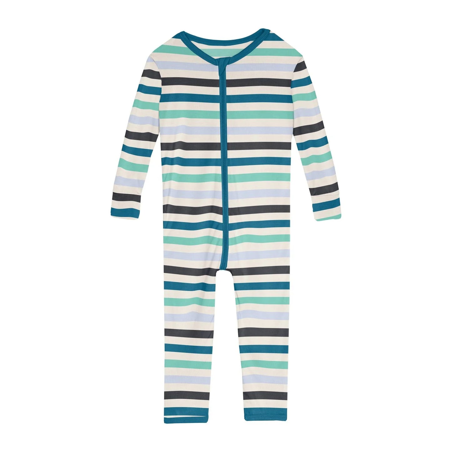 Blue Striped Convertible Sleeper w Zipper