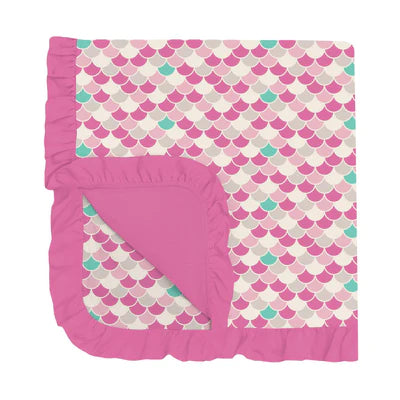 Tulip Scales Ruffle Stroller Blanket