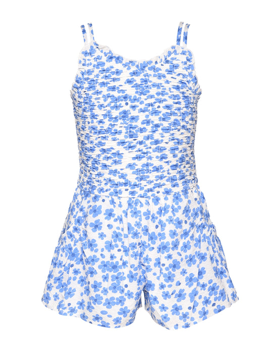 Blue Multi Floral Romper