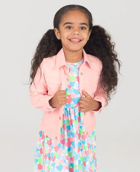 Pink Stretch Denim Jacket