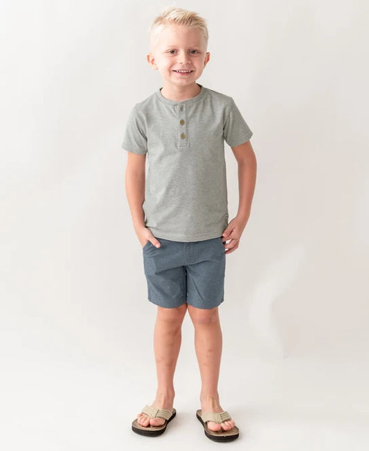 Heather Navy Hybrid Shorts