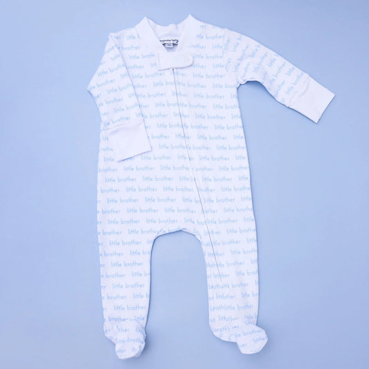 Blue Little Brother Footie