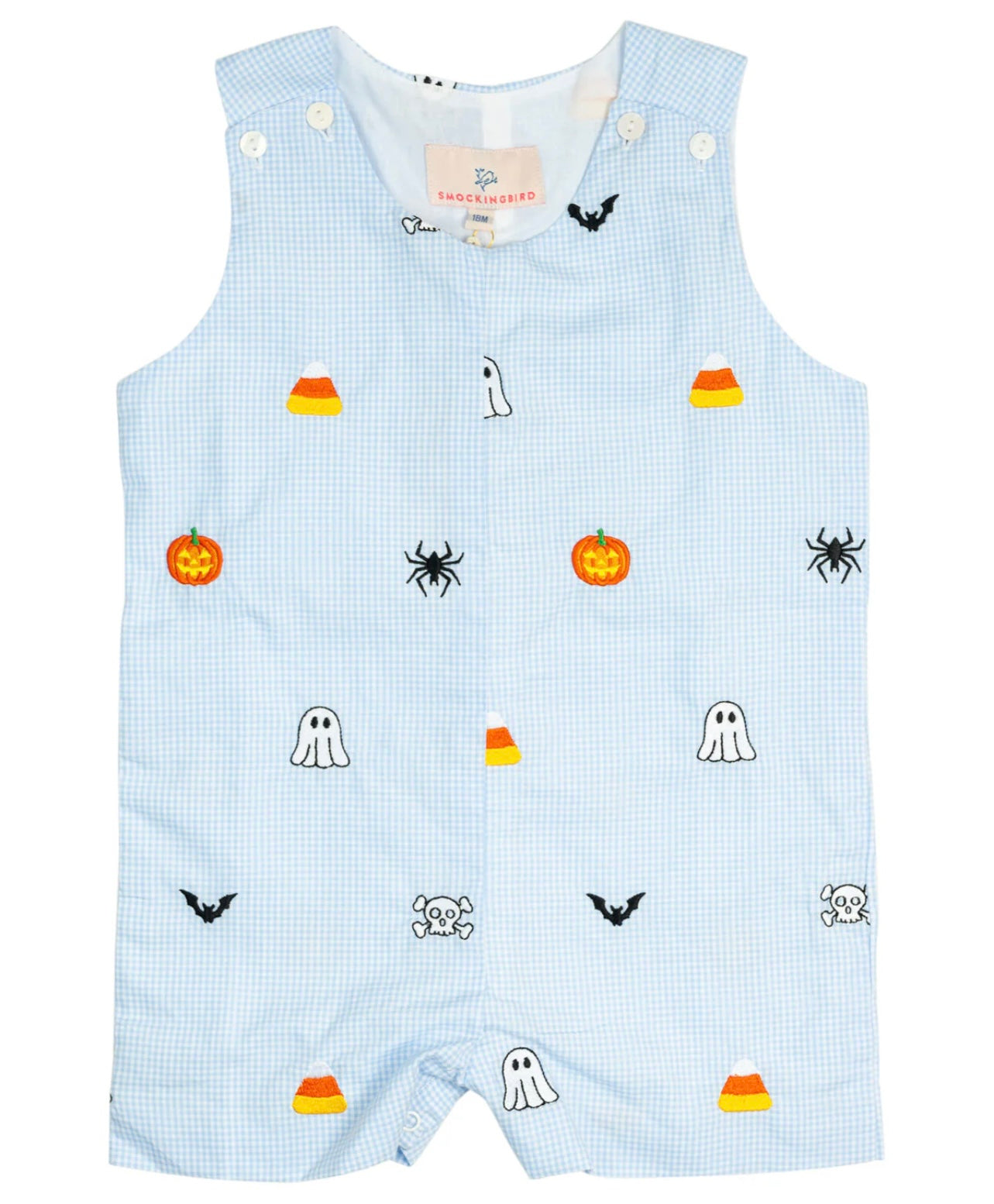 Halloween Embroidered Shortall