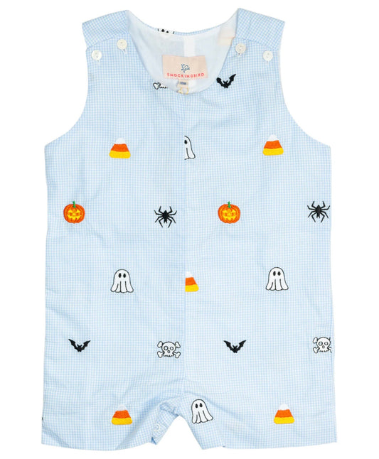 Halloween Embroidered Shortall