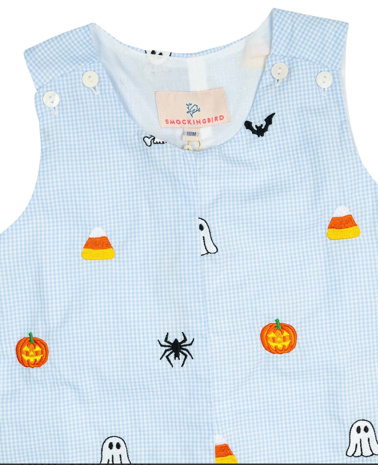 Halloween Embroidered Shortall