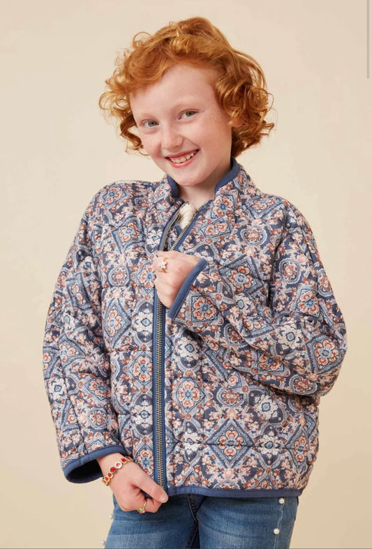 Blue Quilted Jacket