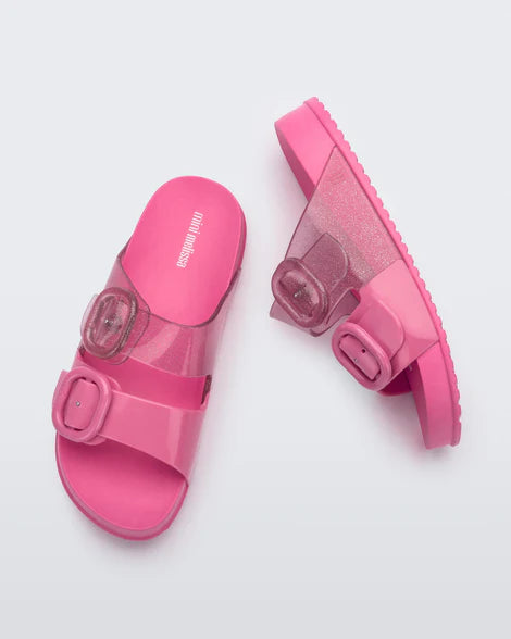 Pink Glitter Cozy Slide
