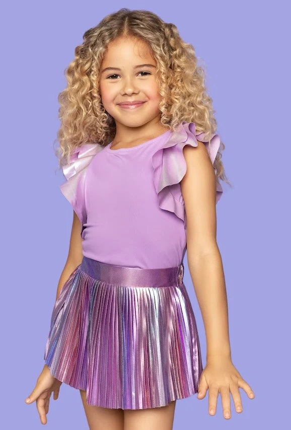 Purple Flutter Top