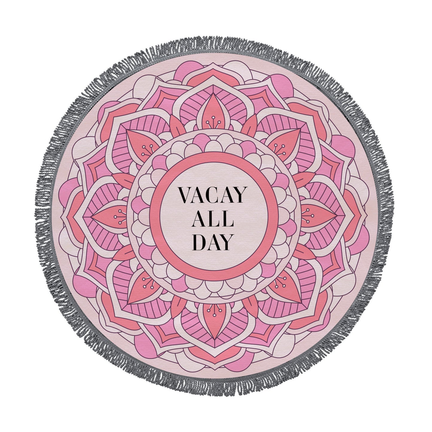 Vacay Round Beach Towel