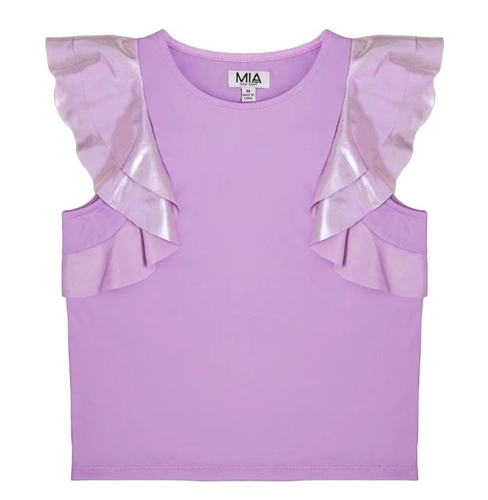Purple Flutter Top