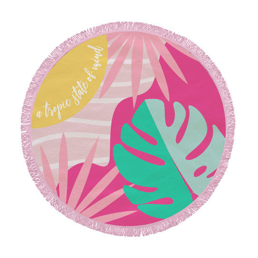 Tropical Round Beach Towel