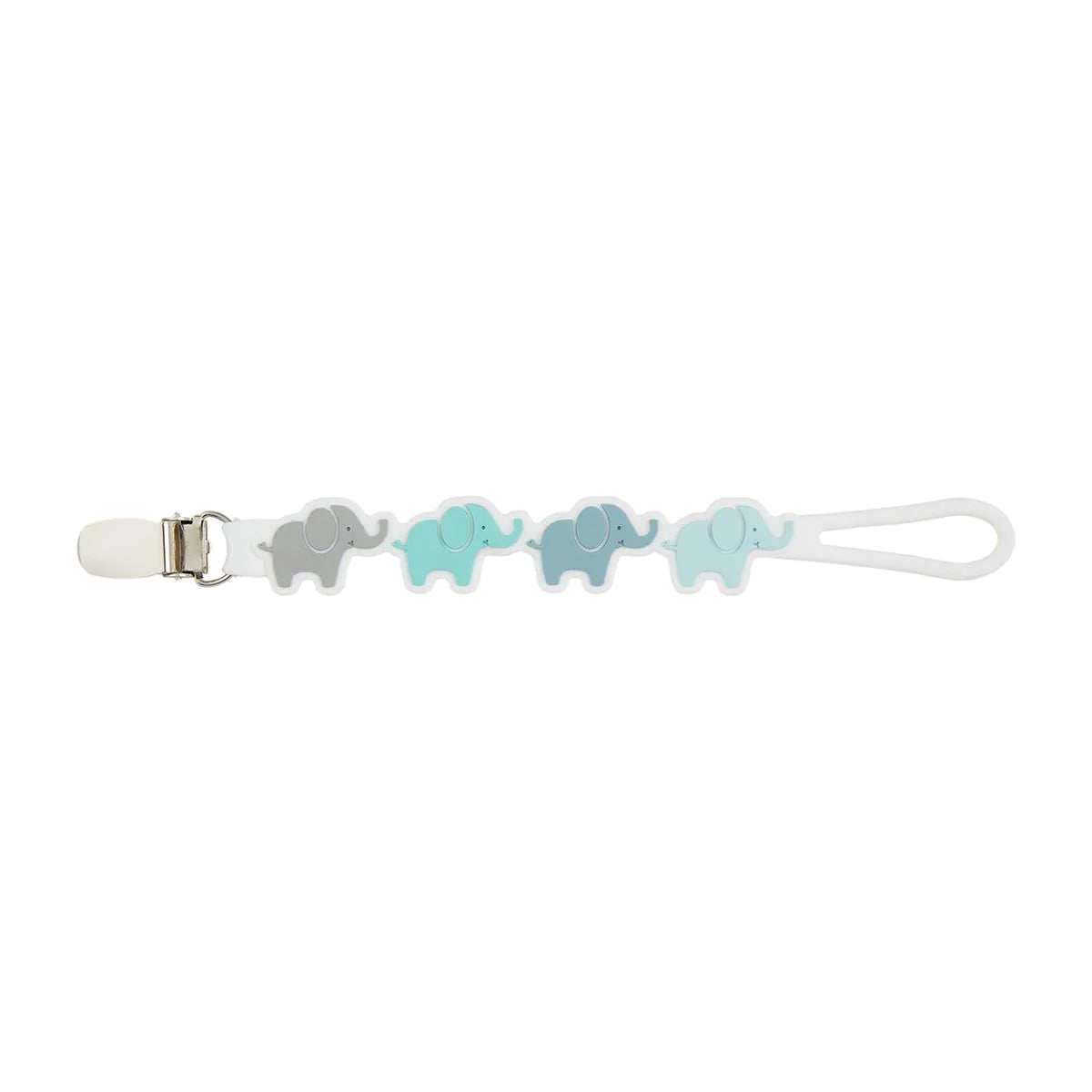 Blue Elephants Paci Clip