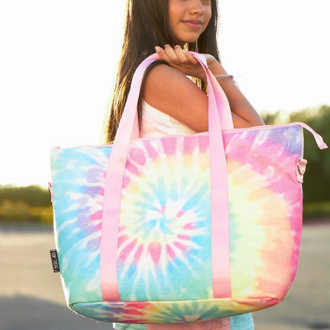 Pastel Delight Tie-Dye Tote Bag