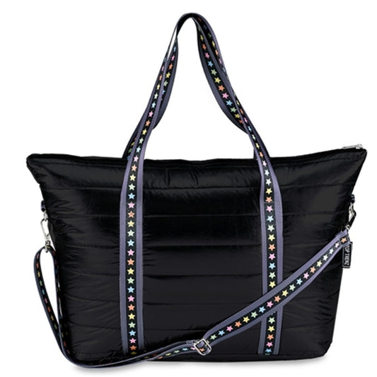 Black Tote Multi Star Straps