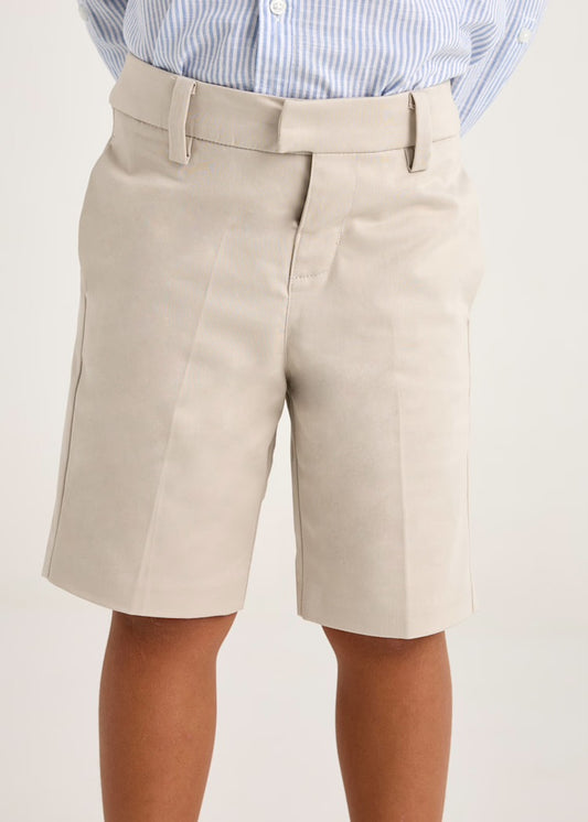 Boy Dress Shorts Bone