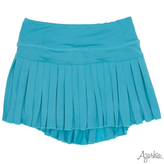 Turquoise Mini Pleated Skort