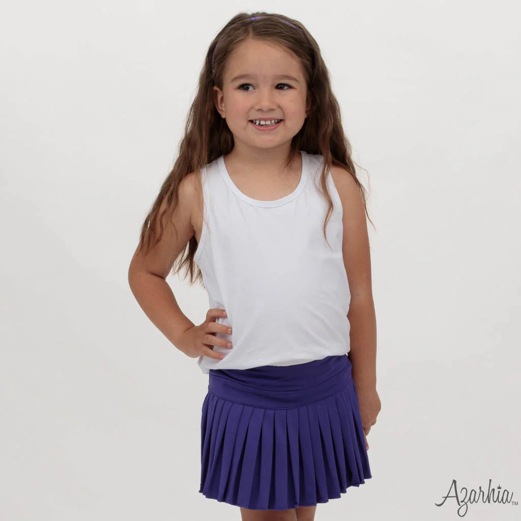 Purple Mini Pleated Skort