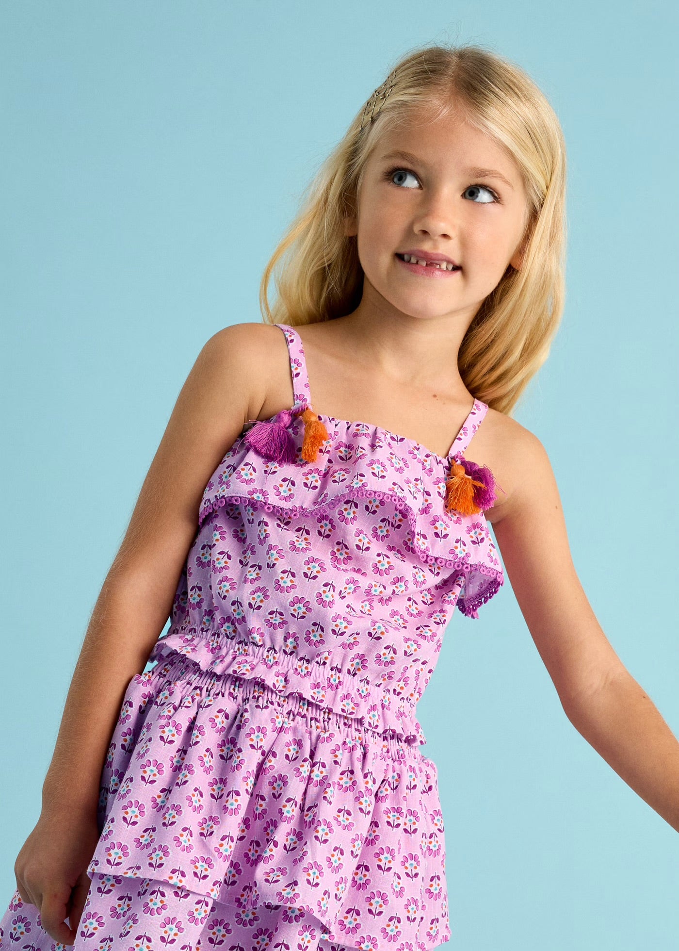 Ruffle Printed Top