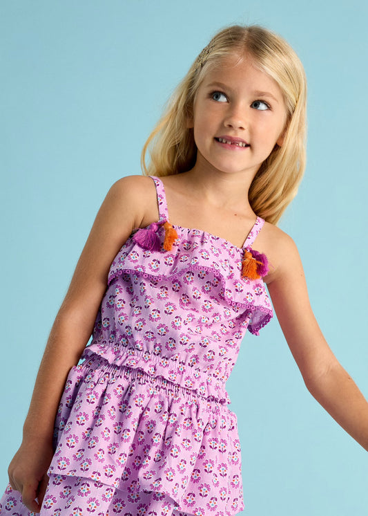 Ruffle Printed Top