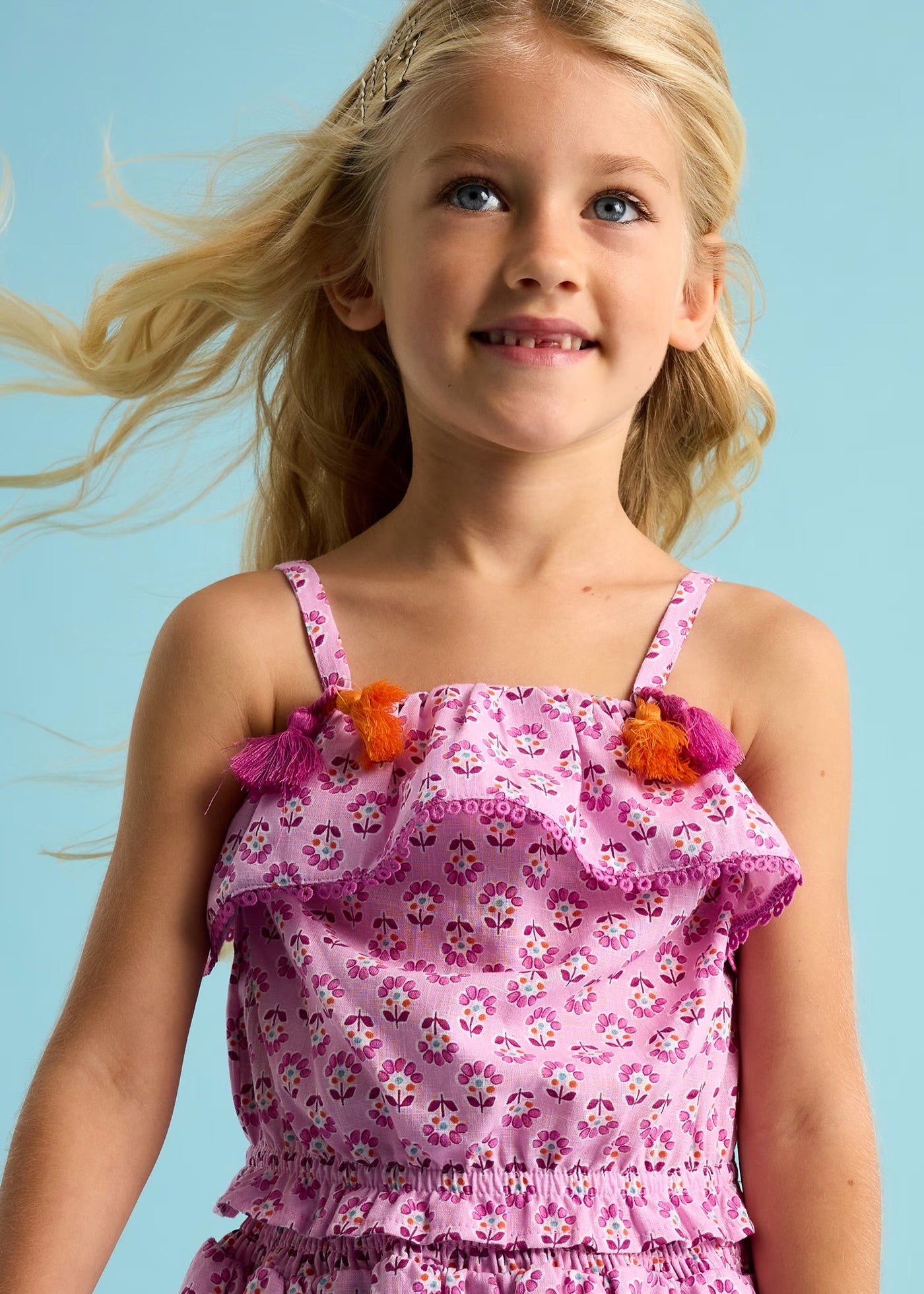 Ruffle Printed Top
