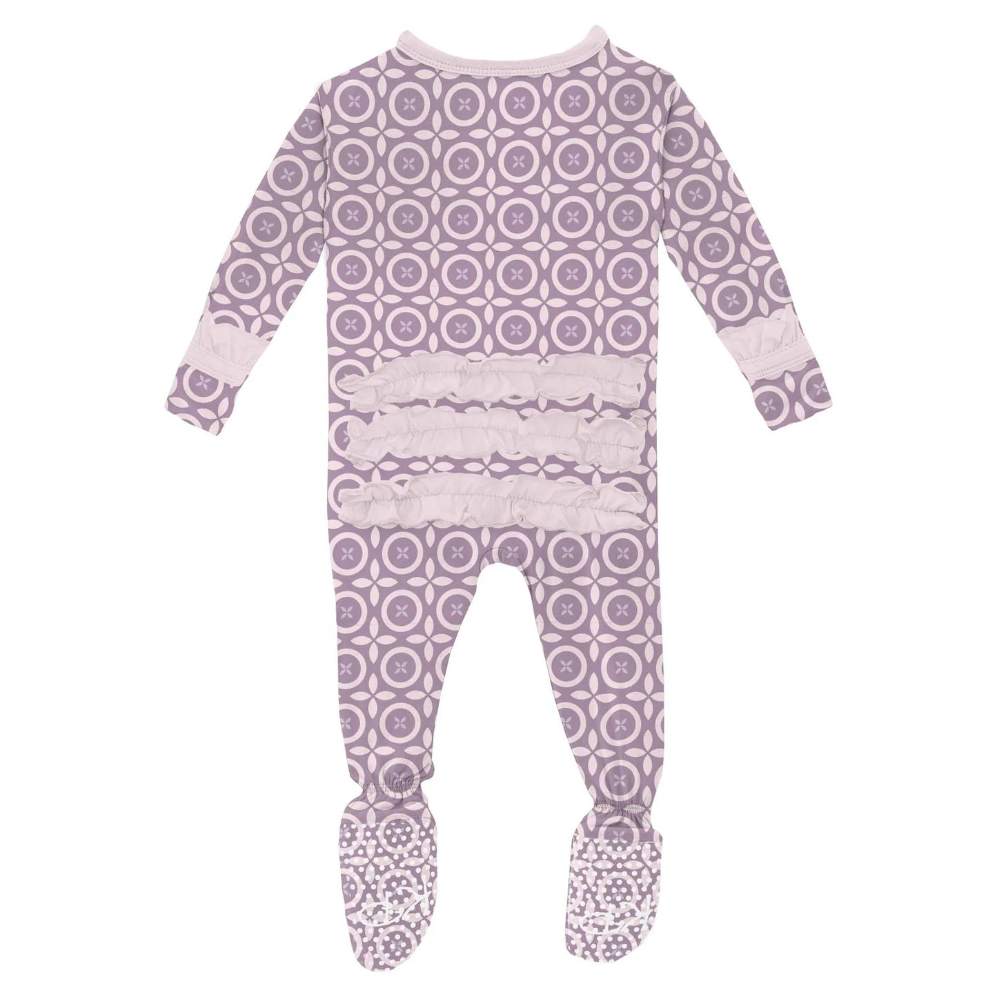 Lavender Flower Lattice Footie