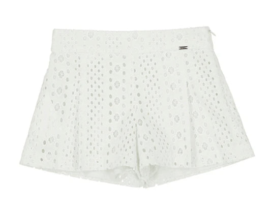 White Eyelet Shorts
