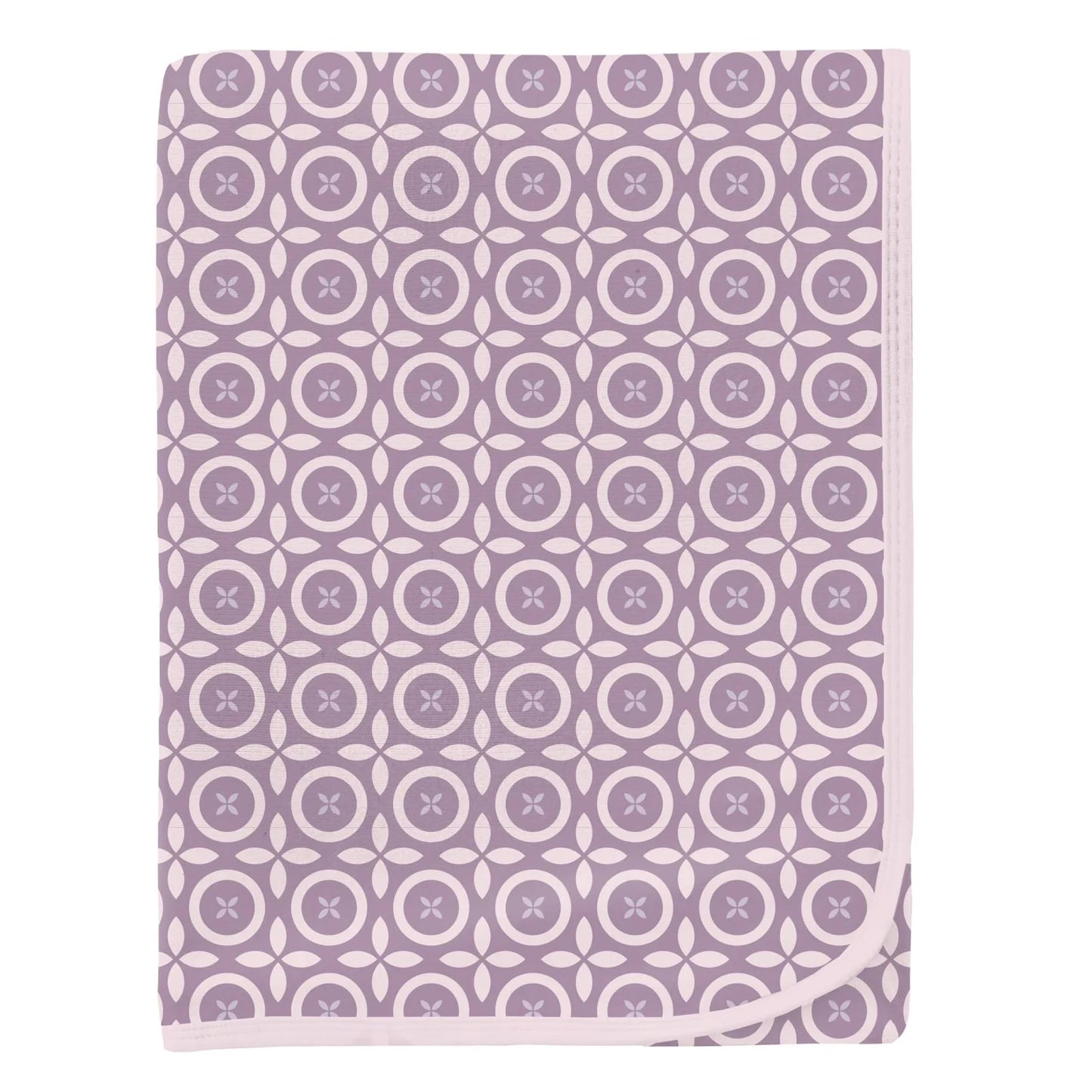 Lavender Flower Lattice Swaddle Blanket