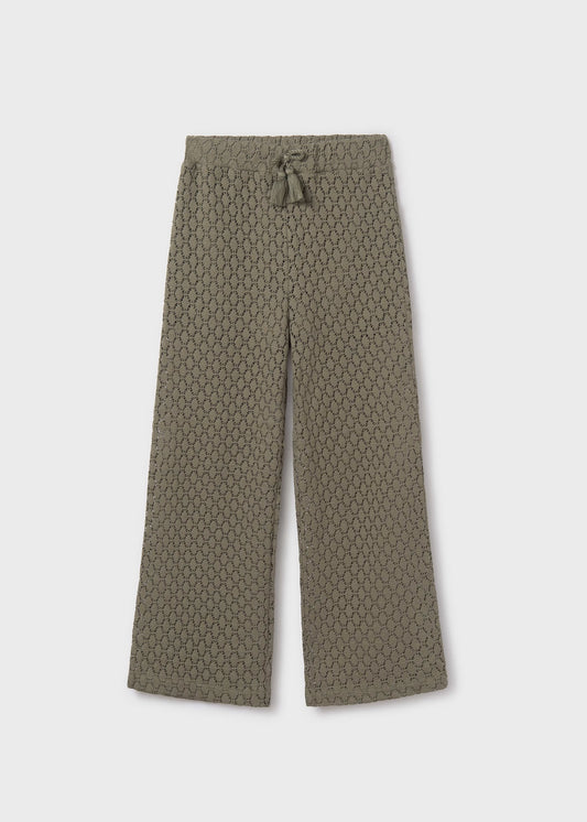 Olive Eyelet Pants