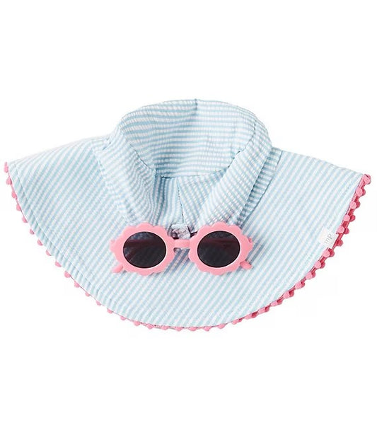 Blue Stripe Hat + Sunglasses