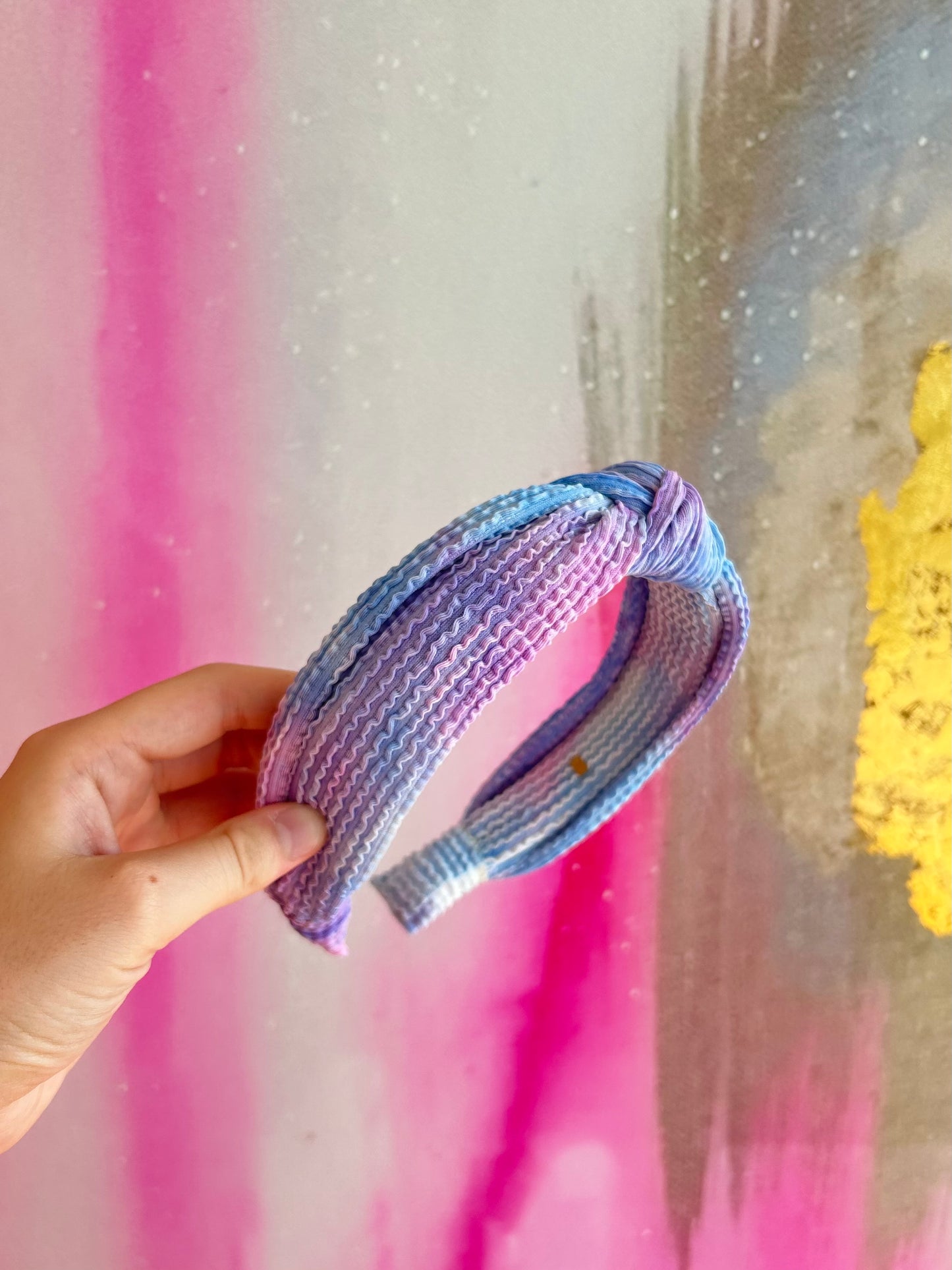 Purple/Blue Soft Crinkle Knot Headband