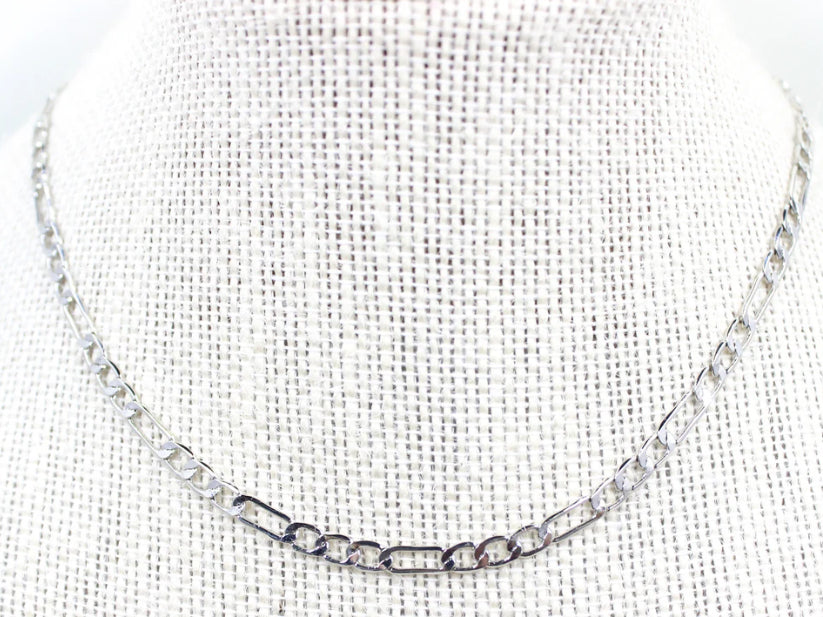 Edgy Silver Chain Necklace