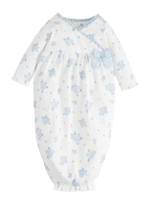White Ditsy Floral Gown