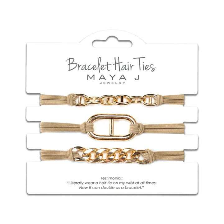 Gold Bracelet Hair Ties