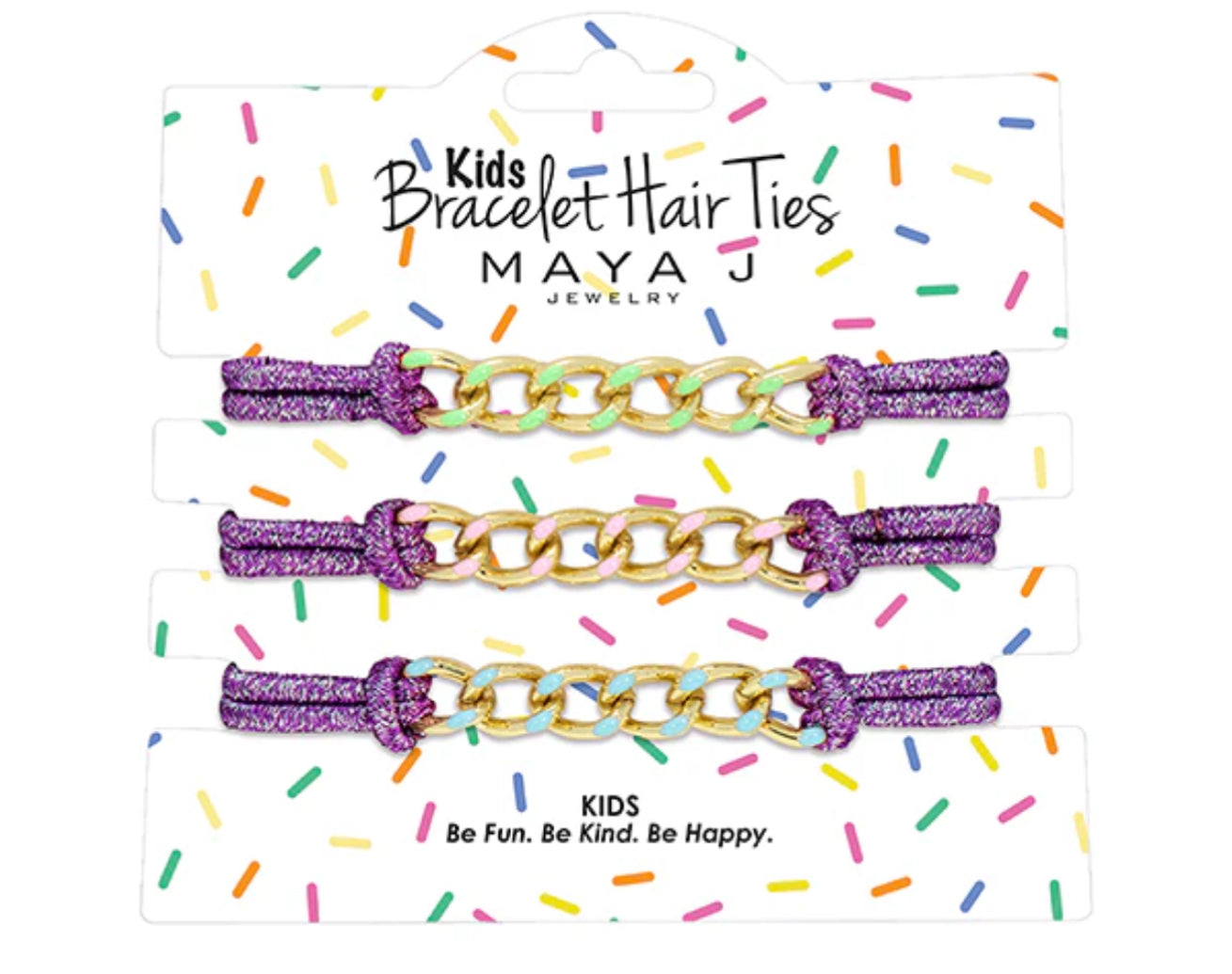 Sparkly Purple Bracelet Hair Ties