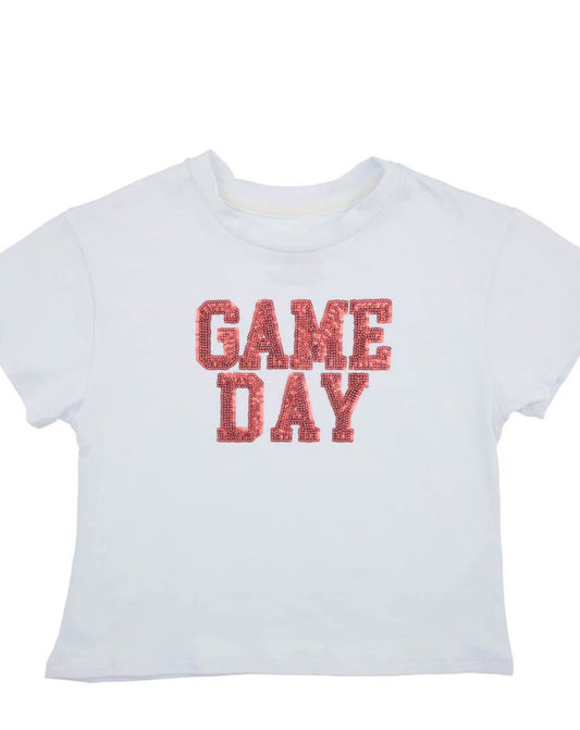 Red Sequin Game Day Tee