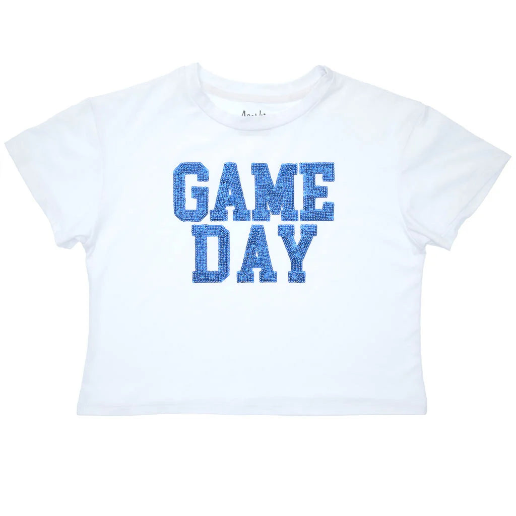 Royal Blue Sequin Game Day Tee